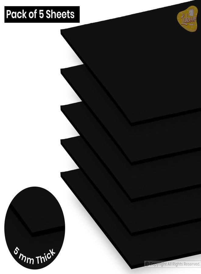 Lakeer Black Color A4 Eva Foam Sheets-5mm Thick, Pack of 5 Sheets | for Scrapbooking, Art & Craft Projects, Decorations, Etc (Black Color) - Image 2